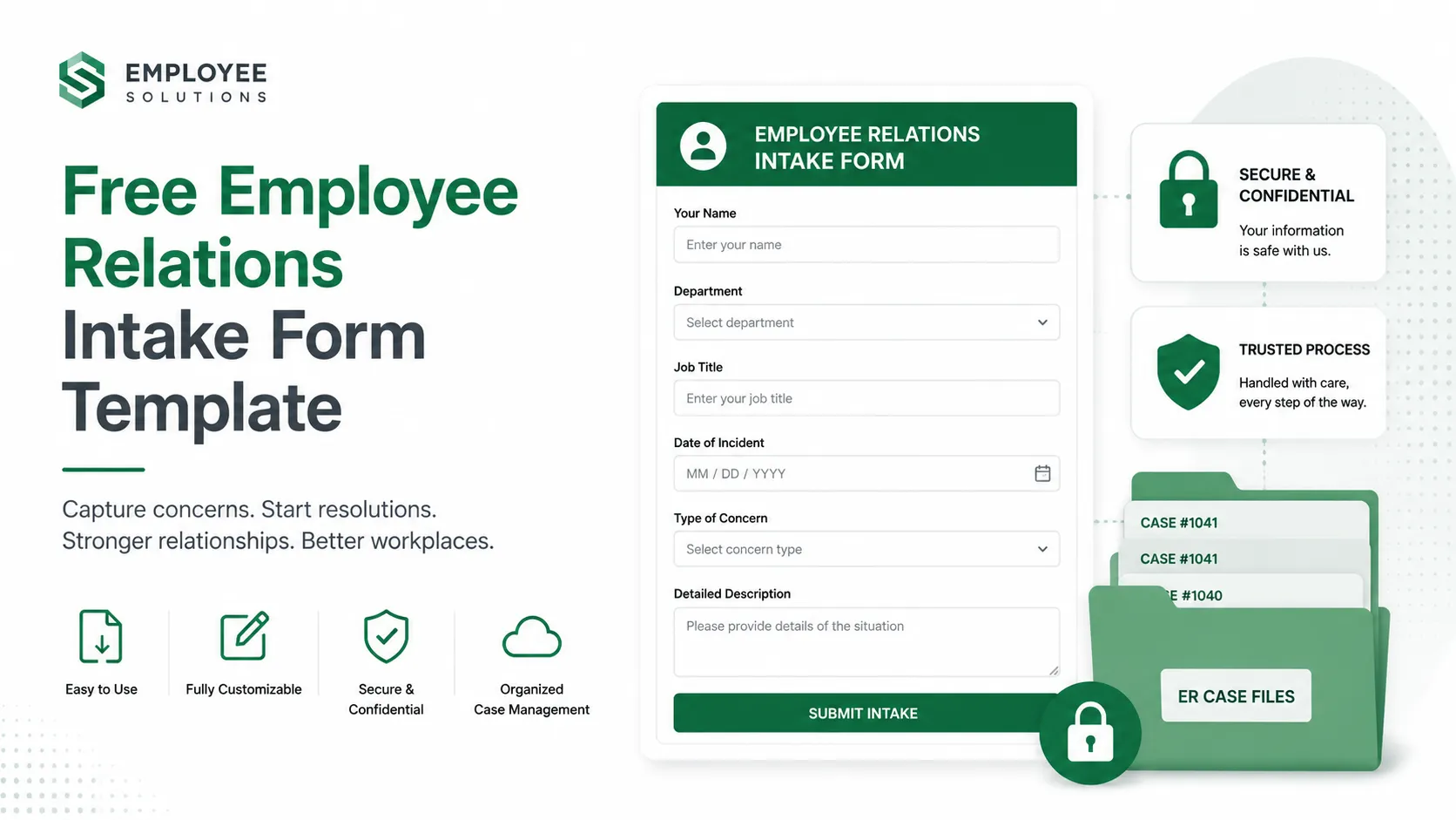 Free Employee Relations Intake Form Template: Defensible Documentation SOP (2026)